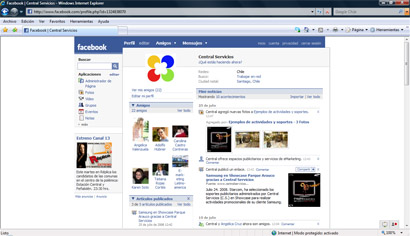 Central Servicios en Facebook