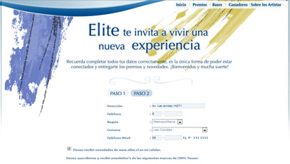 Ejemplo de landing page Elite